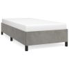 Bedframe fluweel lichtgrijs 90x200 cm