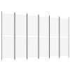 Kamerscherm met 6 panelen 300x180 cm stof wit