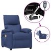 Massagestoel elektrisch stof blauw