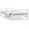 Bedframe 90x190 cm massief grenenhout wit