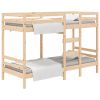 Stapelbed massief grenenhout 90x190 cm