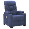 Sta-op-massagestoel stof blauw