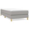 Boxspringframe stof lichtgrijs 90x190 cm
