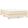 Boxspringframe stof crèmekleurig 140x190 cm