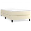 Boxspringframe kunstleer crèmekleurig 80x200 cm