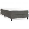 Boxspringframe fluweel donkergrijs 90x200 cm