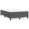Boxspringframe fluweel donkergrijs 120x200 cm