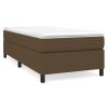 Boxspringframe stof donkerbruin 90x190 cm