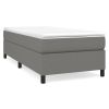 Boxspringframe stof donkergrijs 90x200 cm