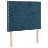 Hoofdborden 2 st 80x5x78/88 cm fluweel donkerblauw