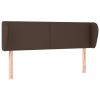 Hoofdbord met randen 147x23x78/88 cm kunstleer bruin