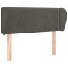 Hoofdbord met randen 83x23x78/88 cm fluweel donkergrijs