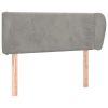 Hoofdbord met randen 93x23x78/88 cm fluweel lichtgrijs