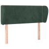Hoofdbord met randen 103x23x78/88 cm fluweel donkergroen