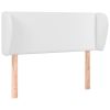 Hoofdbord met randen 103x23x78/88 cm kunstleer wit