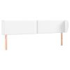 Hoofdbord met randen 203x23x78/88 cm kunstleer wit