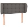 Hoofdbord met randen 83x23x78/88 cm kunstleer grijs