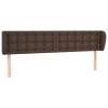 Hoofdbord met randen 163x23x78/88 cm kunstleer bruin