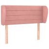 Hoofdbord met randen 83x23x78/88 cm fluweel roze