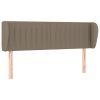 Hoofdbord met randen 147x23x78/88 cm stof taupe