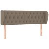 Hoofdbord met randen 147x23x78/88 cm stof taupe