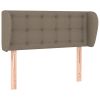 Hoofdbord met randen 103x23x78/88 cm stof taupe