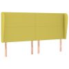Hoofdbord met randen 183x23x118/128 cm stof groen