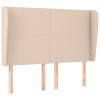 Hoofdbord met randen 147x23x118/128cm kunstleer cappuccinokleur