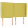 Hoofdbord met randen 147x23x118/128 cm stof groentje