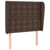 Hoofdbord met randen 103x23x118/128 cm kunstleer bruin