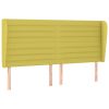 Hoofdbord met randen 203x23x118/128 cm stof groen