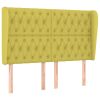 Hoofdbord met randen 163x23x118/128 cm stof groentje