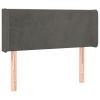 Hoofdbord met randen 93x16x78/88 cm fluweel donkergrijs