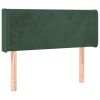 Hoofdbord met randen 103x16x78/88 cm fluweel donkergroen