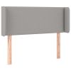 Hoofdbord met randen 83x16x78/88 cm stof lichtgrijs