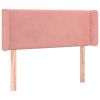 Hoofdbord met randen 103x16x78/88 cm fluweel roze
