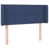 Hoofdbord met randen 103x16x78/88 cm stof blauw