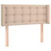 Hoofdbord met randen 103x16x78/88 cm kunstleer cappuccinokleur
