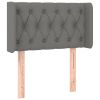 Hoofdbord met randen 83x16x78/88 cm stof donkergrijs