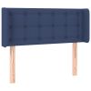Hoofdbord met randen 83x16x78/88 cm stof blauw