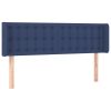 Hoofdbord met randen 147x16x78/88 cm stof blauw