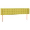 Hoofdbord met randen 203x16x78/88 cm stof groen