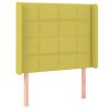 Hoofdbord met randen 83x16x118/128 cm stof groentje