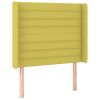 Hoofdbord met randen 83x16x118/128 cm stof groen