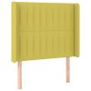 Hoofdbord met randen 93x16x118/128 cm stof groen