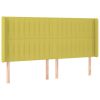 Hoofdbord met randen 203x16x118/128 cm stof groen