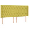 Hoofdbord met randen 183x16x118/128 cm stof groen