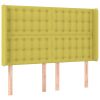 Hoofdbord met randen 147x16x118/128 cm stof groen