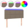 Hoofdbord LED 90x5x78/88 cm stof taupe