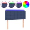 Hoofdbord LED 90x5x78/88 cm stof blauw
